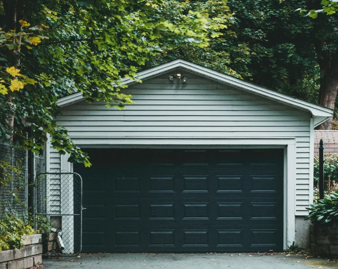 dark garage door