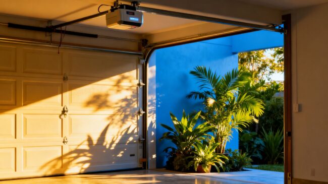 Garage door opener keeping garage cool in summer